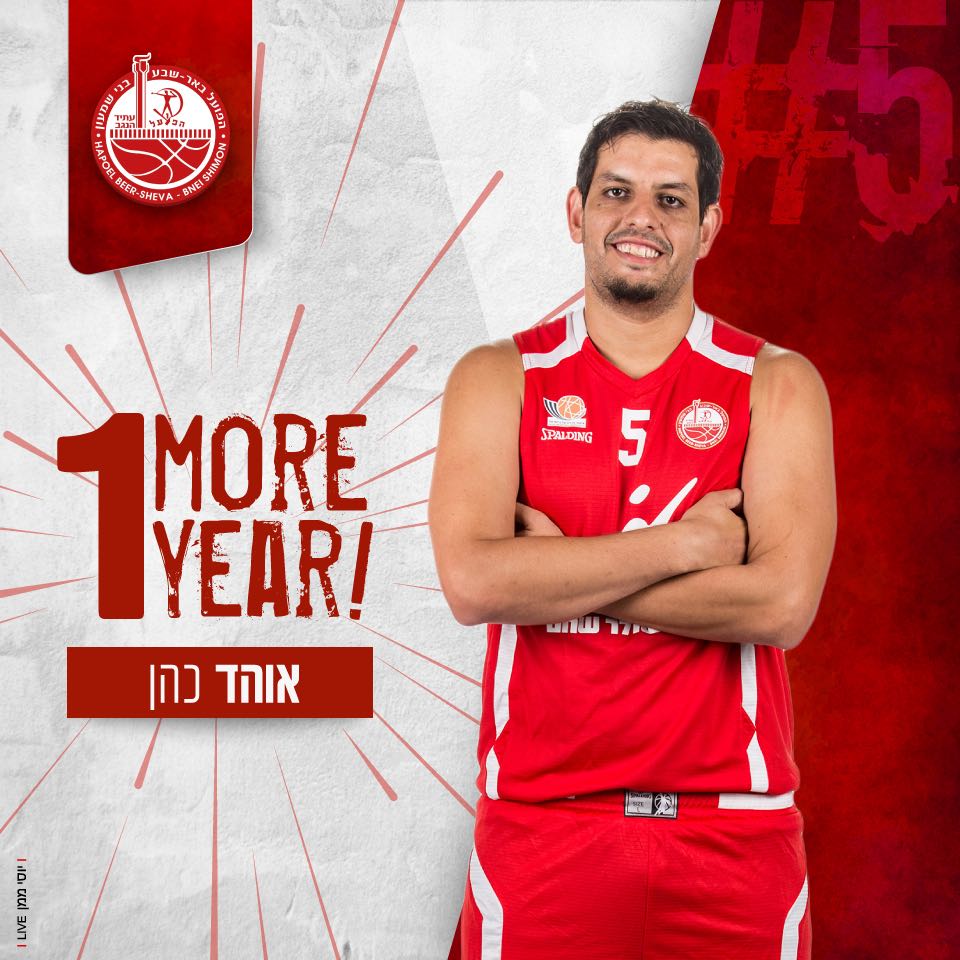 אוהד כהן. עונה שישית בבאר שבע (צילום ועיצוב: באדיבות מועדון הפועל באר שבע/בני שמעון